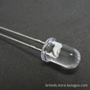 10mm Round Emitting LED Lamp with Water Clear Lens and 589nm Wavelength, Comes in Yellow